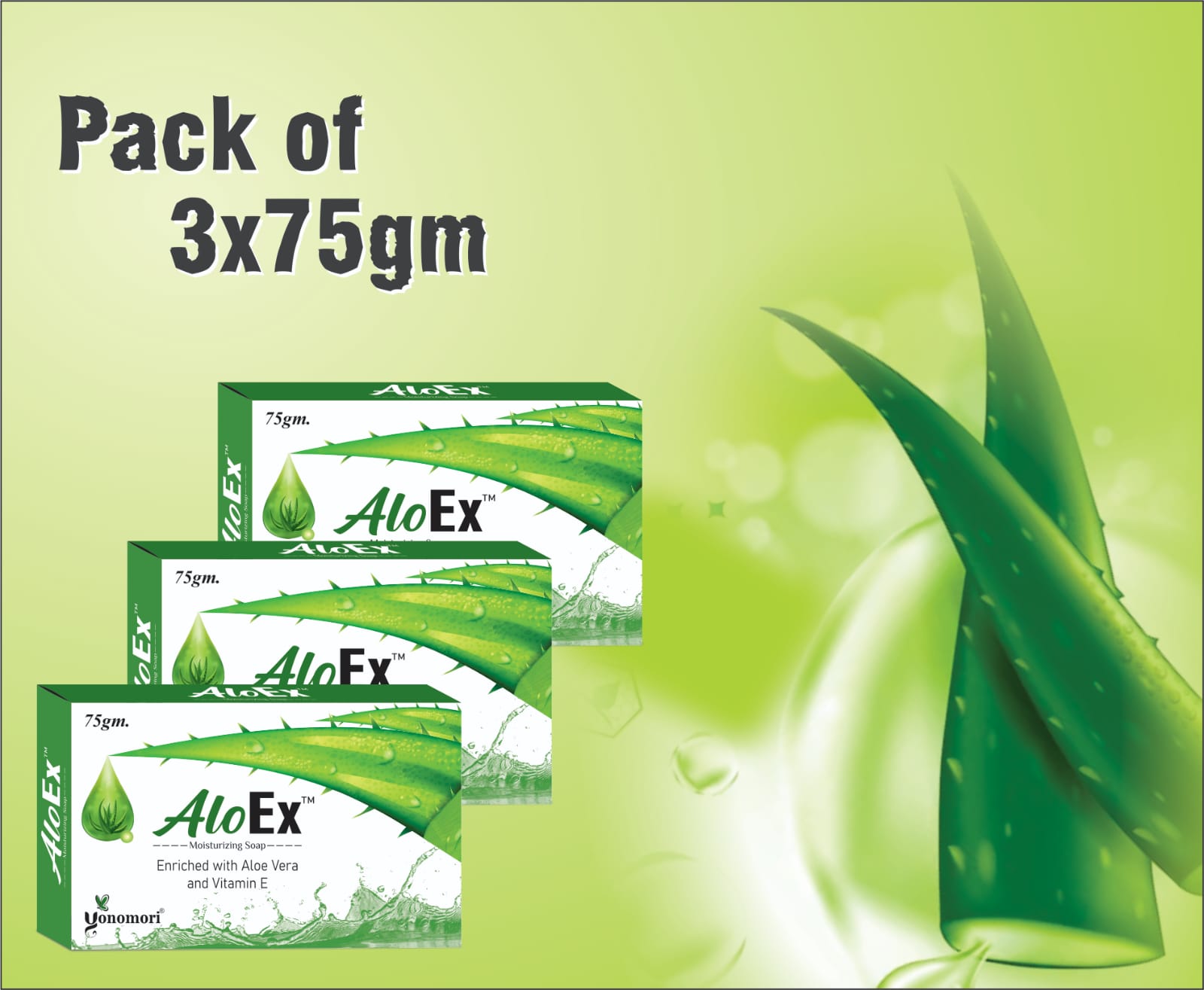 ALOEX SOAP PACK OF 3X75GM SOAP